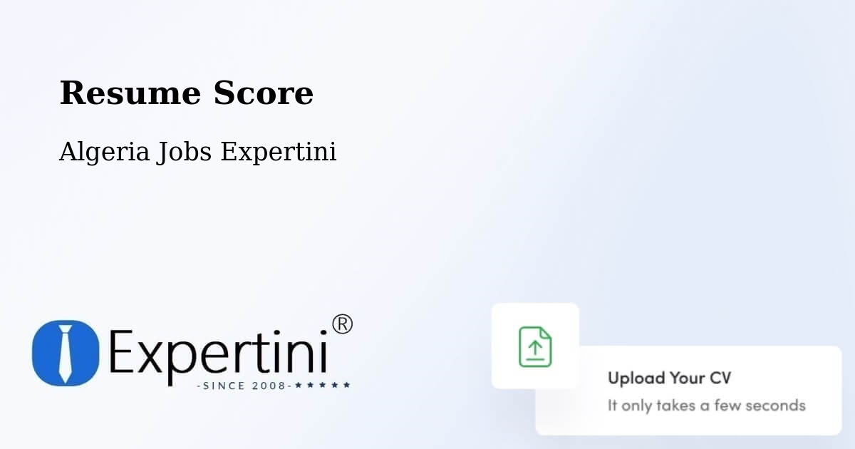 Resume Score & Job Description Match Tool – Ighram - Algeria Jobs Expertini